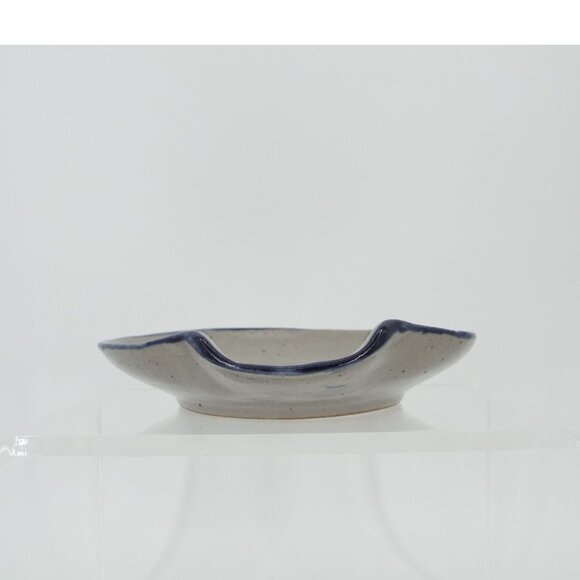 Rowe Pottery Salt Glazed Stoneware Floral Bloom Spoon Rest - Picture 4 of 11